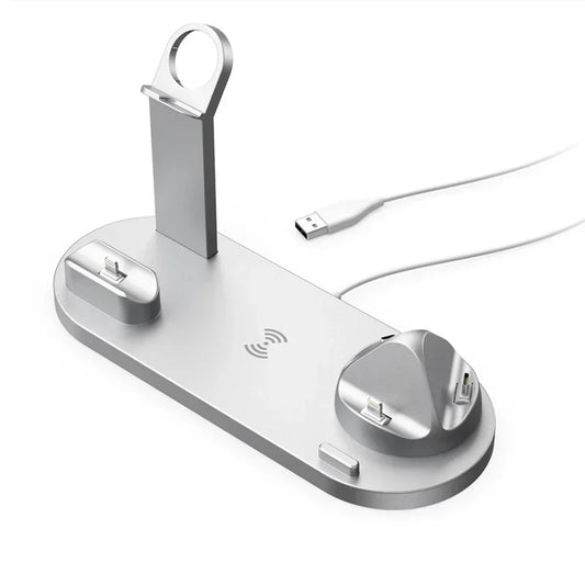 7 in 1 Wireless Charger Stand Pad for Iphone 16 15 14 13 12 X Apple Watch Airpods Desk Phone Chargers Fast Charging Dock Station